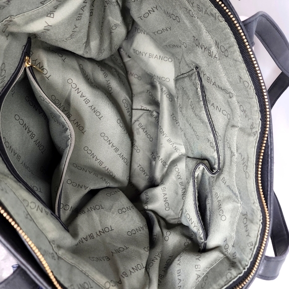 Tony Bianco leather shoulder bag black 44x30 cm - Picture 3 of 16